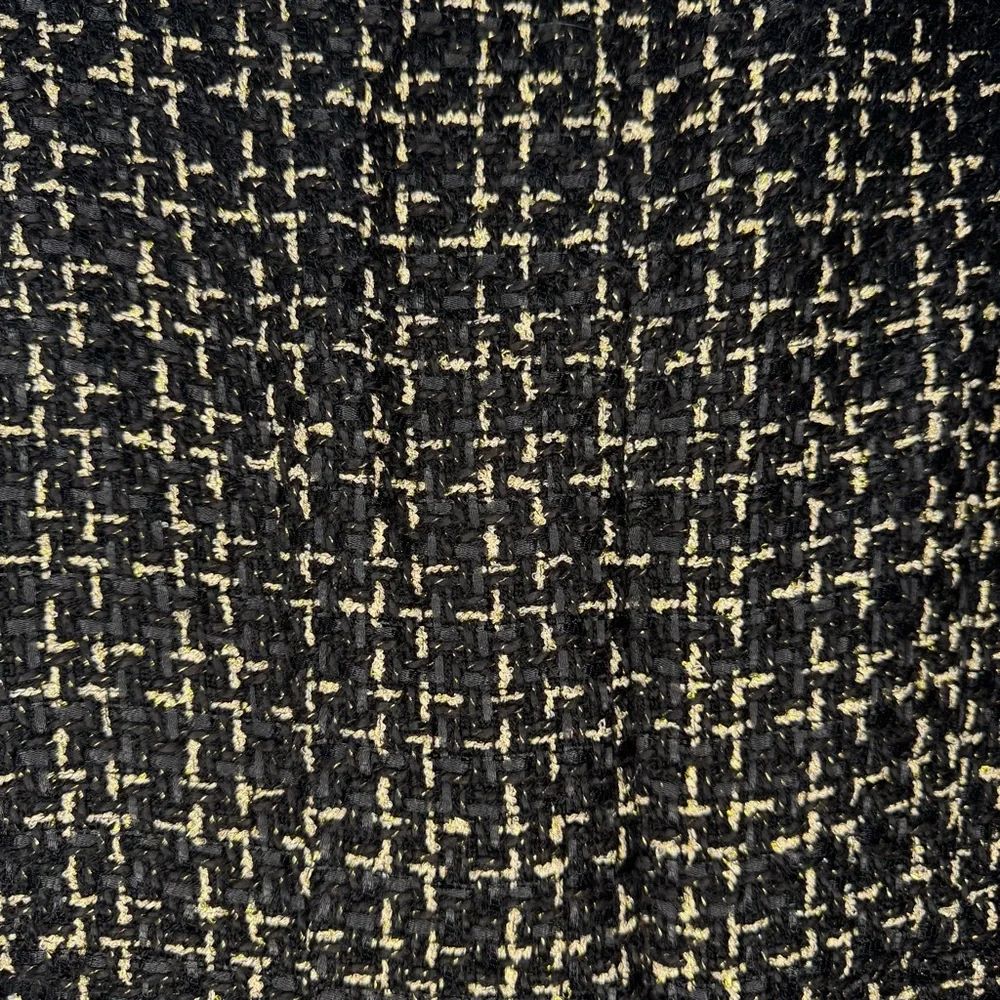 Liz Claiborne Woman's Black and Gold Tweed Sleeveless A-line Dress Size‎ 4 - Picture 3 of 7